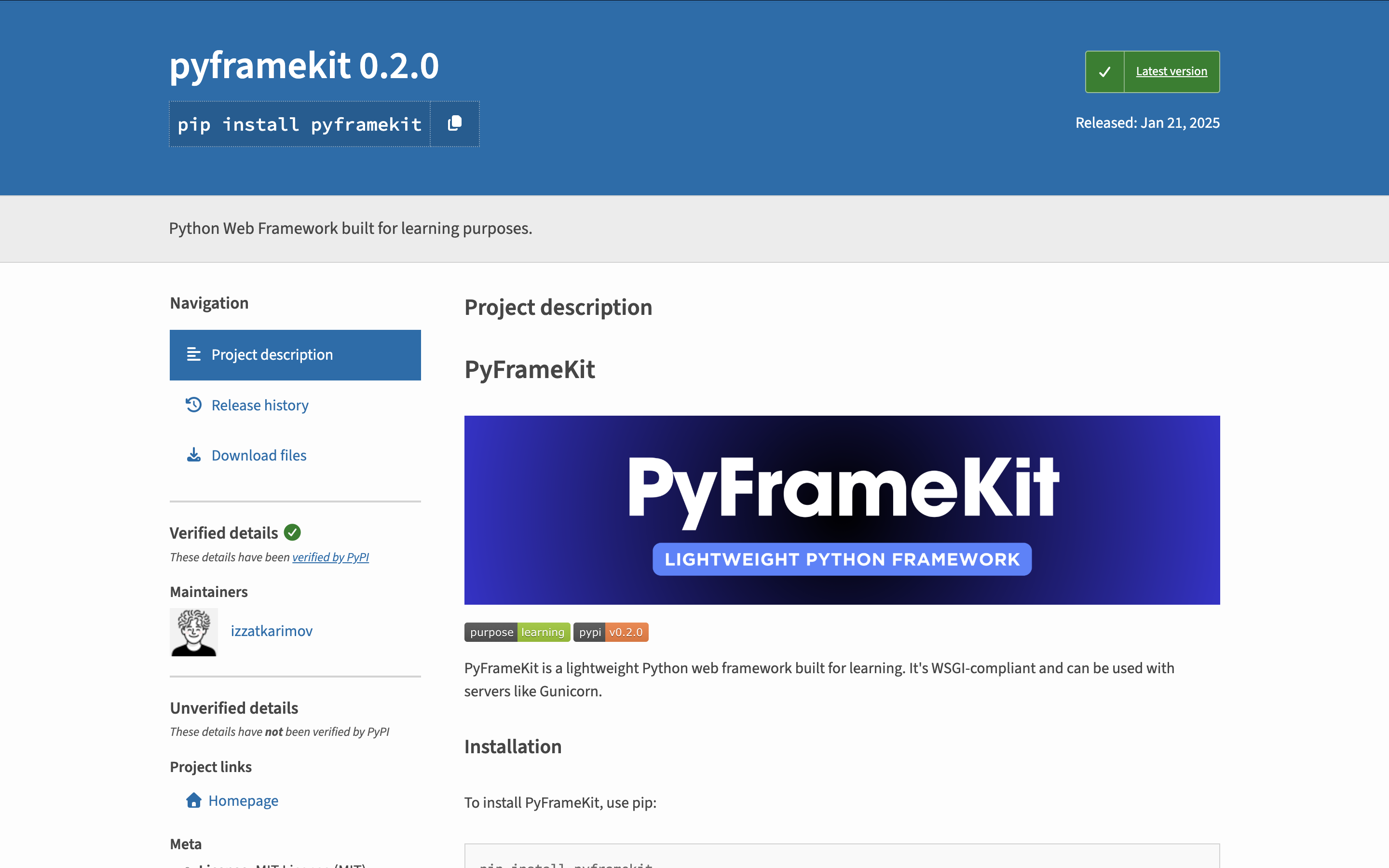 Project 1 Hover Screenshot